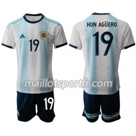 Maillot de Foot Argentine Sergio Agüero 19 Enfant Domicile Copa América 2019